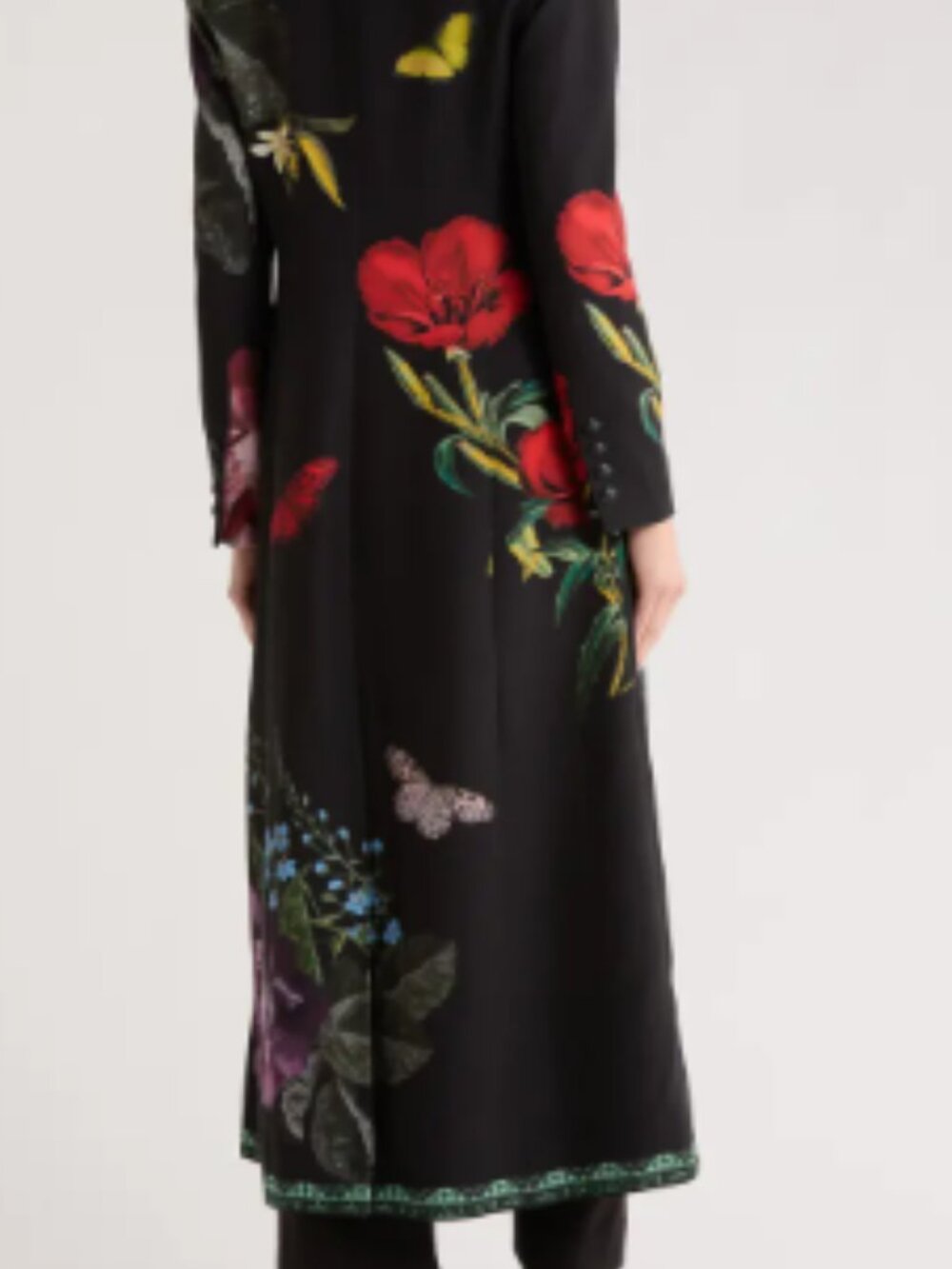 ✨ NWT Alice + Olivia "Bret" In The Wind Fitted Long Blazer Maxi Coat Size XS✨ - Picture 4 of 10